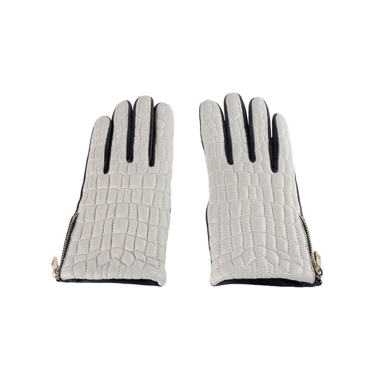 Cavalli Class Grauer Lammfellhandschuh für Damen