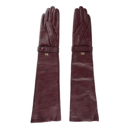 Cavalli Class Damenhandschuh aus rotem Lammleder