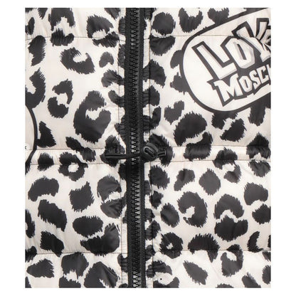 Love Moschino – Schicke Daunenjacke mit Leopardenmuster