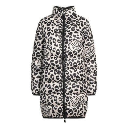 Love Moschino – Schicke Daunenjacke mit Leopardenmuster