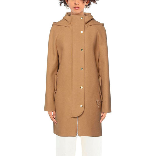 Love Moschino Brauner Wollmantel für Damen