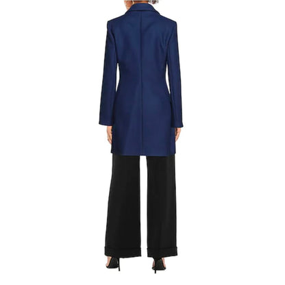 Love Moschino Blauer Wollmantel für Damen