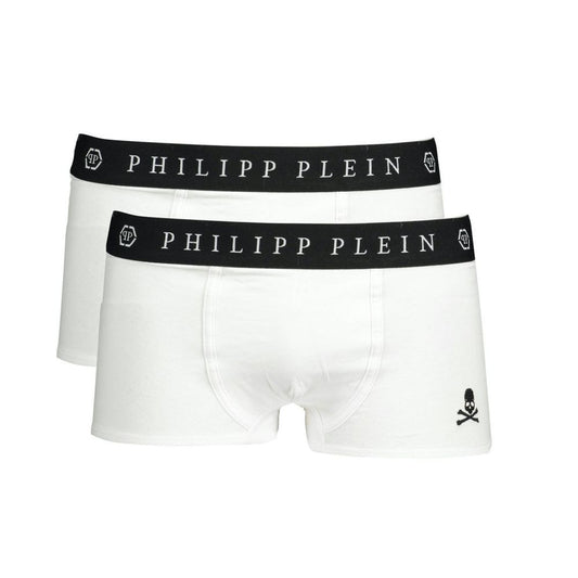 Philipp Plein – Weiße Herren-Boxershorts aus Baumwolle