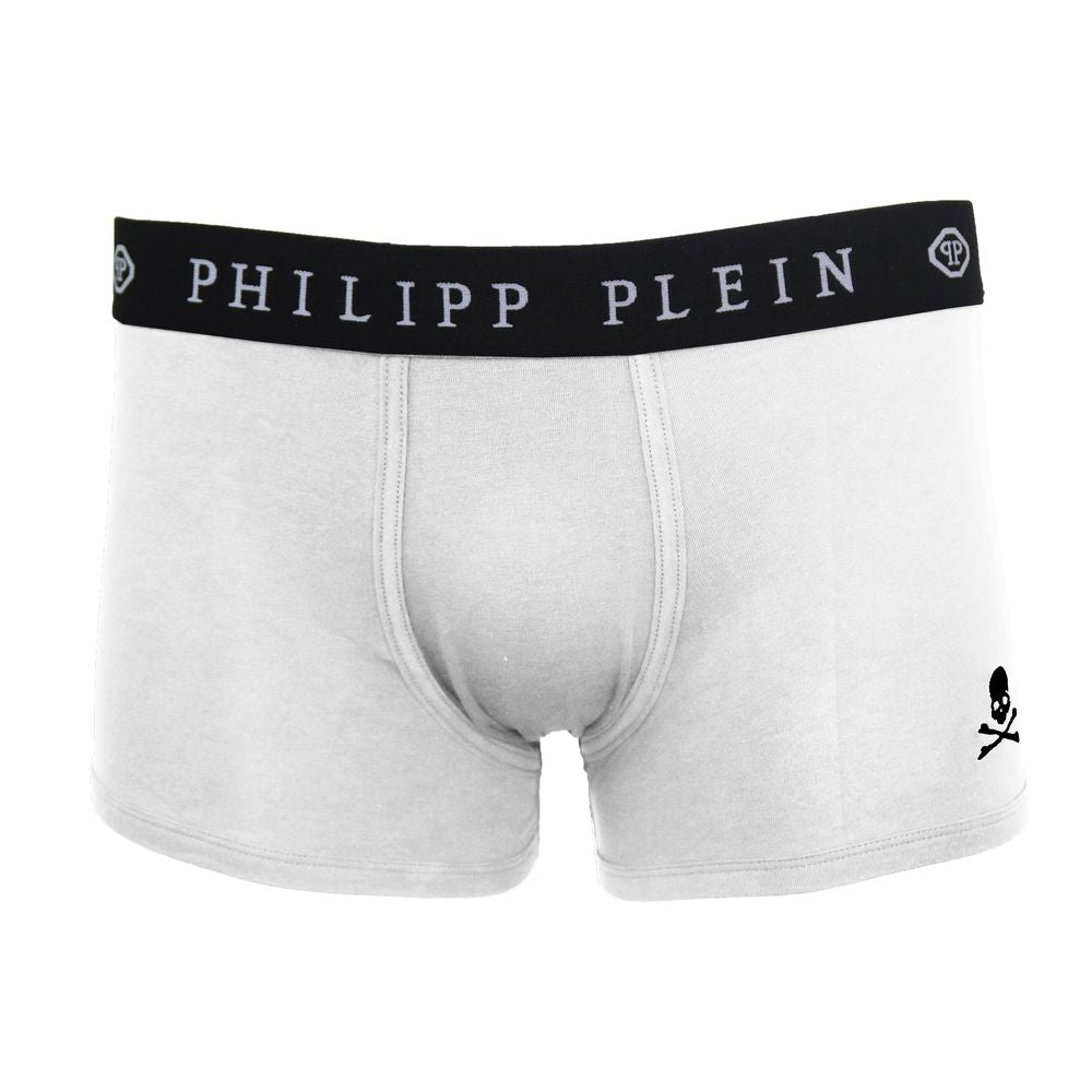 Philipp Plein – Weiße Herren-Boxershorts aus Baumwolle