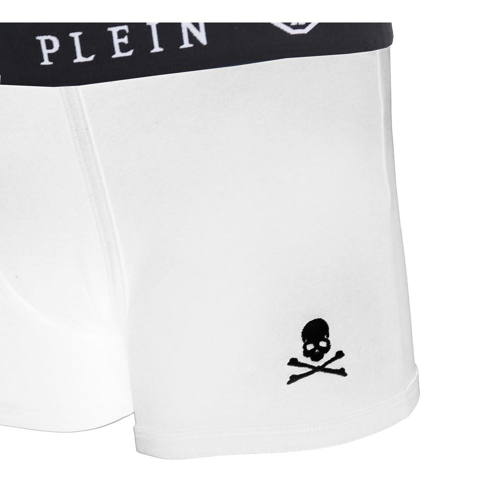 Philipp Plein – Weiße Herren-Boxershorts aus Baumwolle