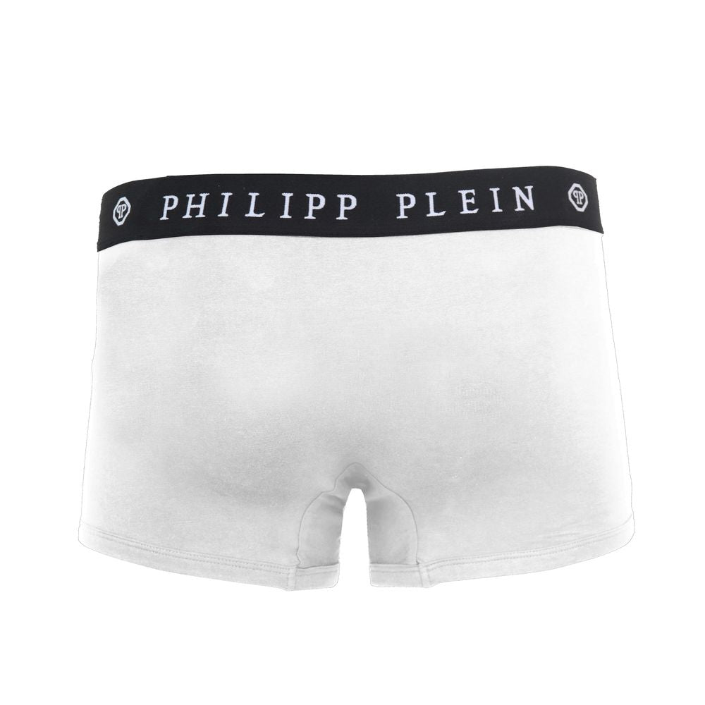 Philipp Plein – Weiße Herren-Boxershorts aus Baumwolle