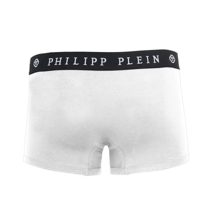 Philipp Plein – Weiße Herren-Boxershorts aus Baumwolle