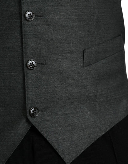 Dolce &amp; Gabbana Graue Weste aus Wolle für formelle Anlässe