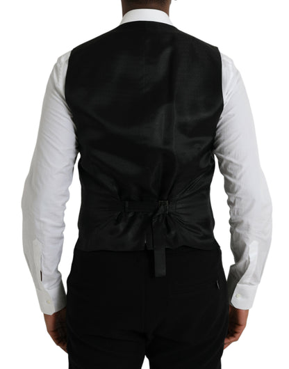 Dolce &amp; Gabbana Schwarze Wollweste, formelle Weste