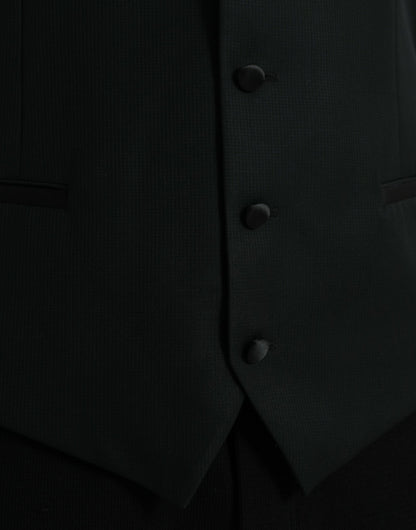 Dolce &amp; Gabbana Schwarze Wollweste, formelle Weste