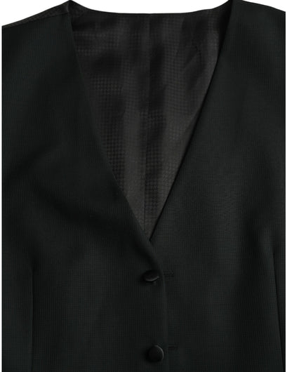 Dolce &amp; Gabbana Schwarze Wollweste, formelle Weste