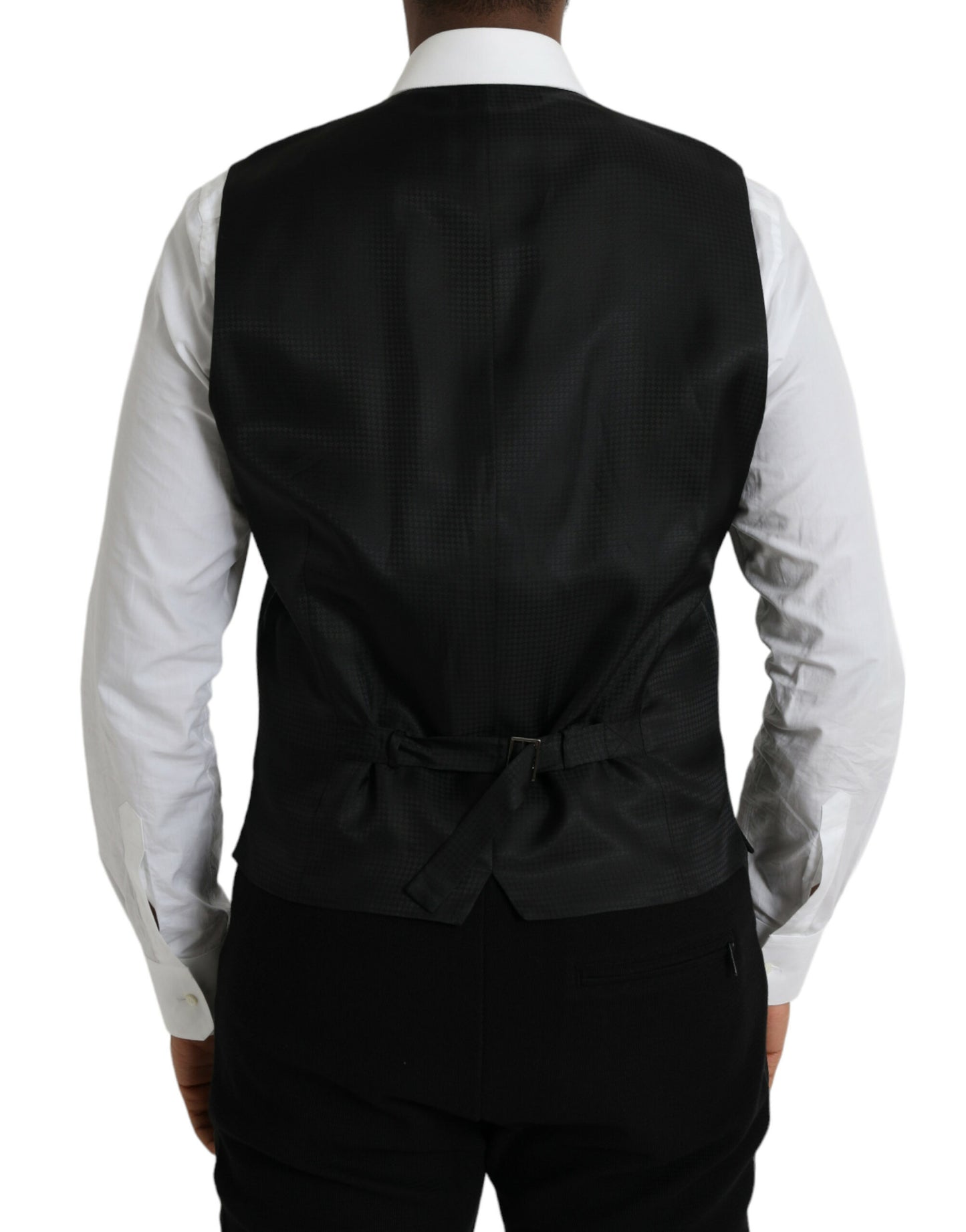 Dolce &amp; Gabbana Schwarze Wollweste, formelle Weste