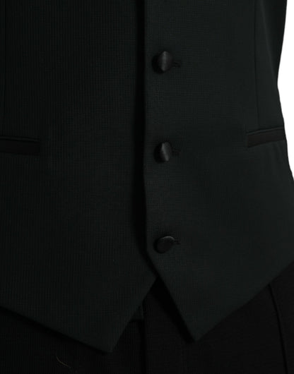 Dolce &amp; Gabbana Schwarze Wollweste, formelle Weste