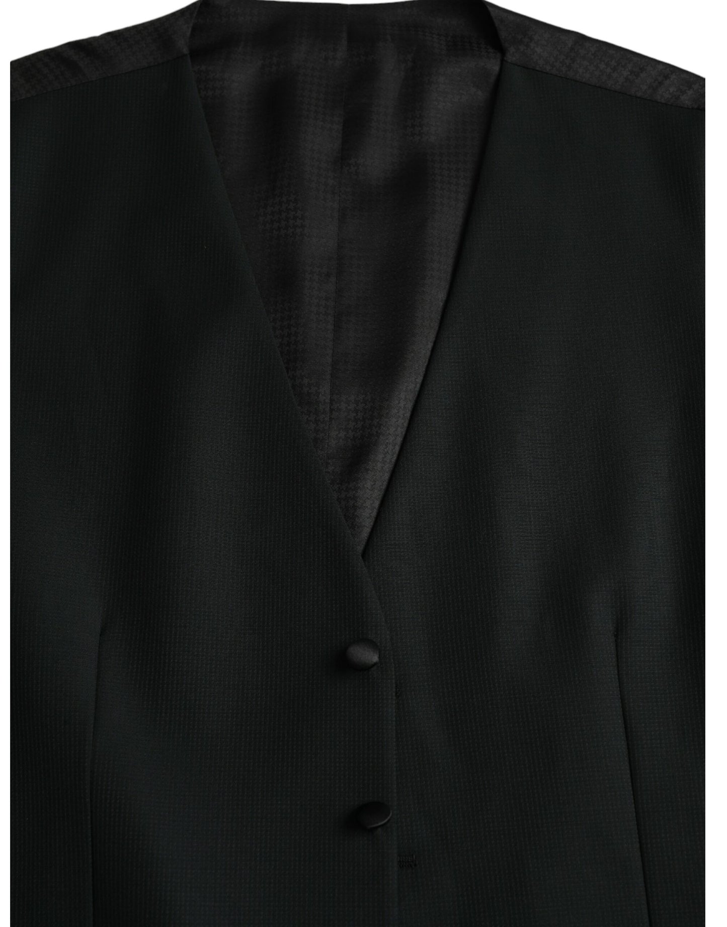Dolce &amp; Gabbana Schwarze Wollweste, formelle Weste