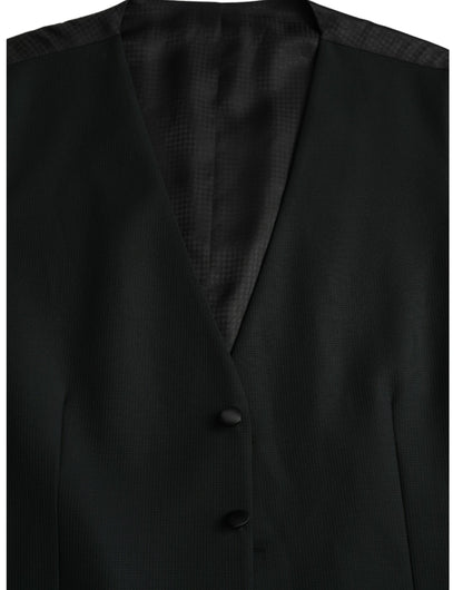 Dolce &amp; Gabbana Schwarze Wollweste, formelle Weste