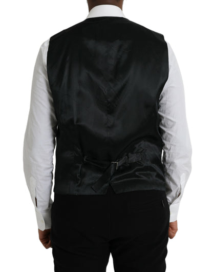 Dolce &amp; Gabbana Schwarze Wollweste, formelle Weste
