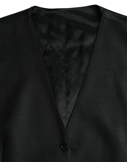 Dolce &amp; Gabbana Schwarze Wollweste, formelle Weste