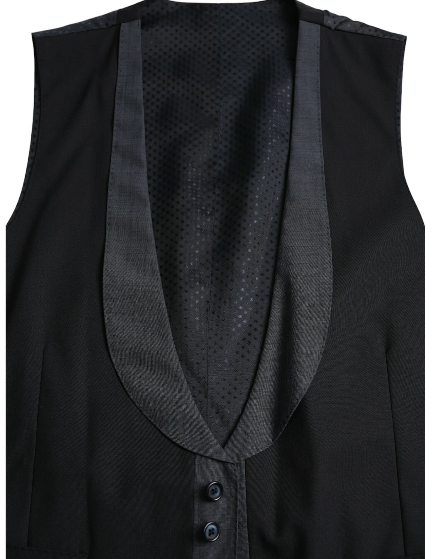 Dolce &amp; Gabbana Schwarze Wollweste, formelle Weste