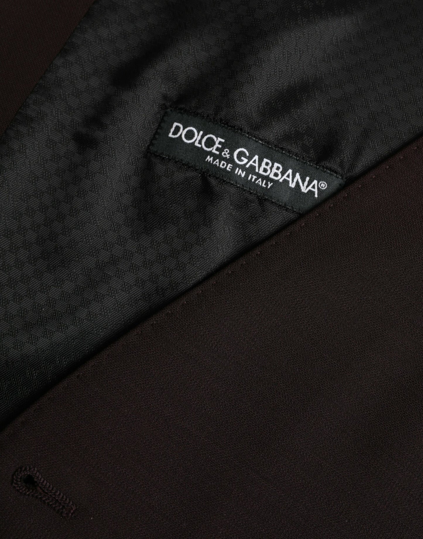 Dolce &amp; Gabbana Braune Wollweste, formelle Weste