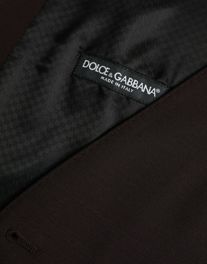 Dolce &amp; Gabbana Braune Wollweste, formelle Weste