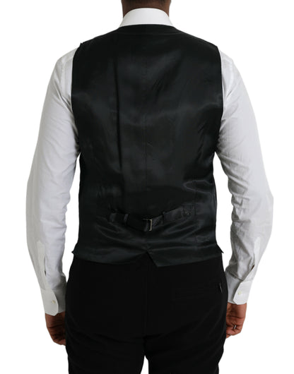 Dolce &amp; Gabbana Schwarze Weste aus Baumwolle, formelle Weste
