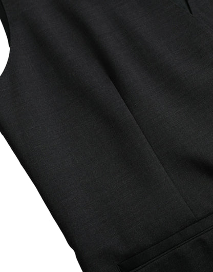 Dolce &amp; Gabbana Schwarze Weste aus Baumwolle, formelle Weste