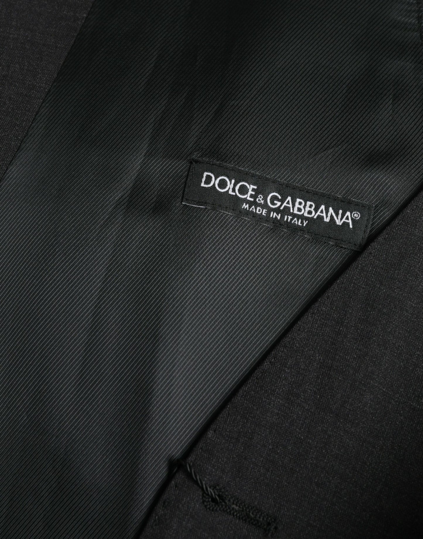 Dolce &amp; Gabbana Schwarze Weste aus Baumwolle, formelle Weste