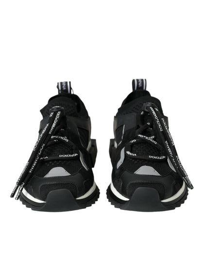 Dolce &amp; Gabbana Sorrento Trekking-Sneakers aus schwarzem Mesh