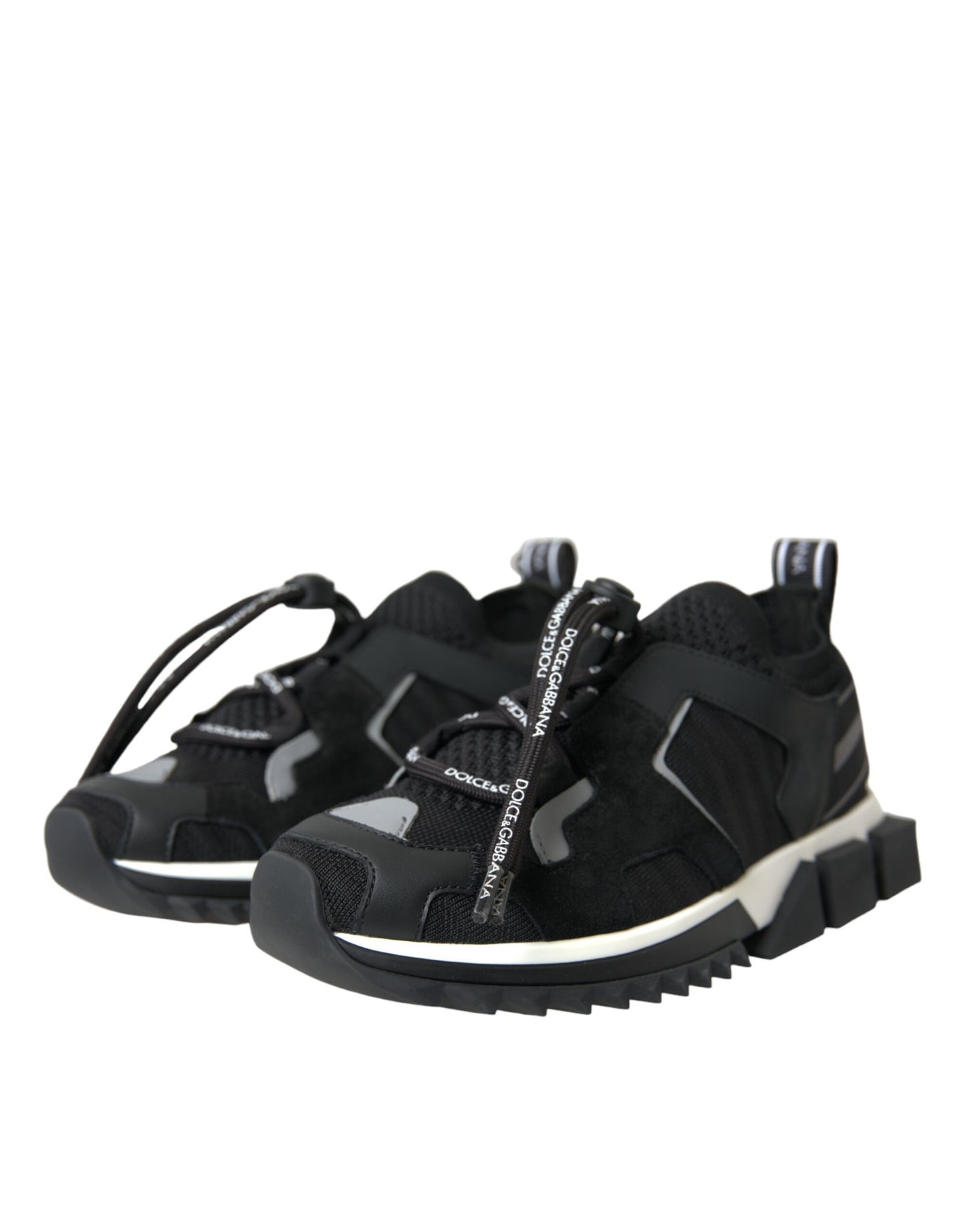 Dolce &amp; Gabbana Sorrento Trekking-Sneakers aus schwarzem Mesh