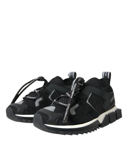 Dolce &amp; Gabbana Sorrento Trekking-Sneakers aus schwarzem Mesh