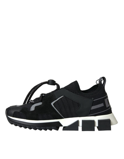 Dolce &amp; Gabbana Sorrento Trekking-Sneakers aus schwarzem Mesh