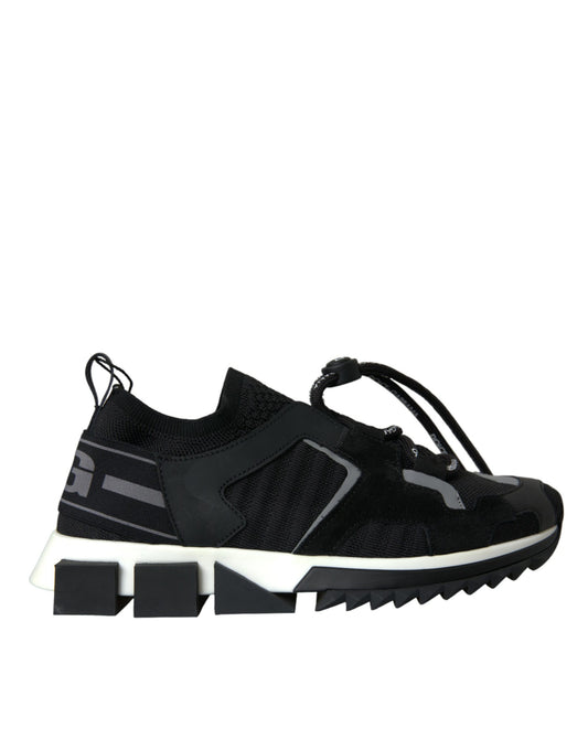 Dolce &amp; Gabbana Sorrento Trekking-Sneakers aus schwarzem Mesh