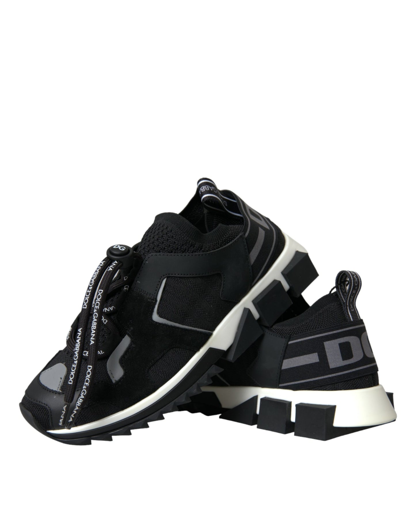 Dolce &amp; Gabbana Sorrento Trekking-Sneakers aus schwarzem Mesh