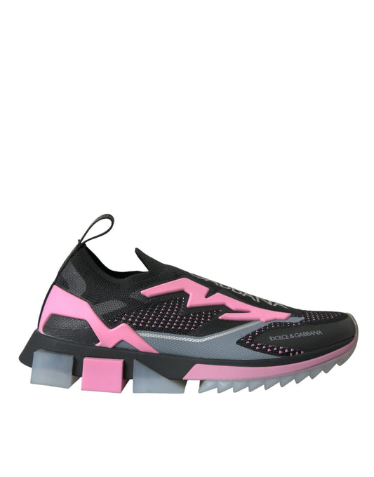 Dolce &amp; Gabbana – Sorrento – Slipper-Sneaker in Schwarz und Rosa
