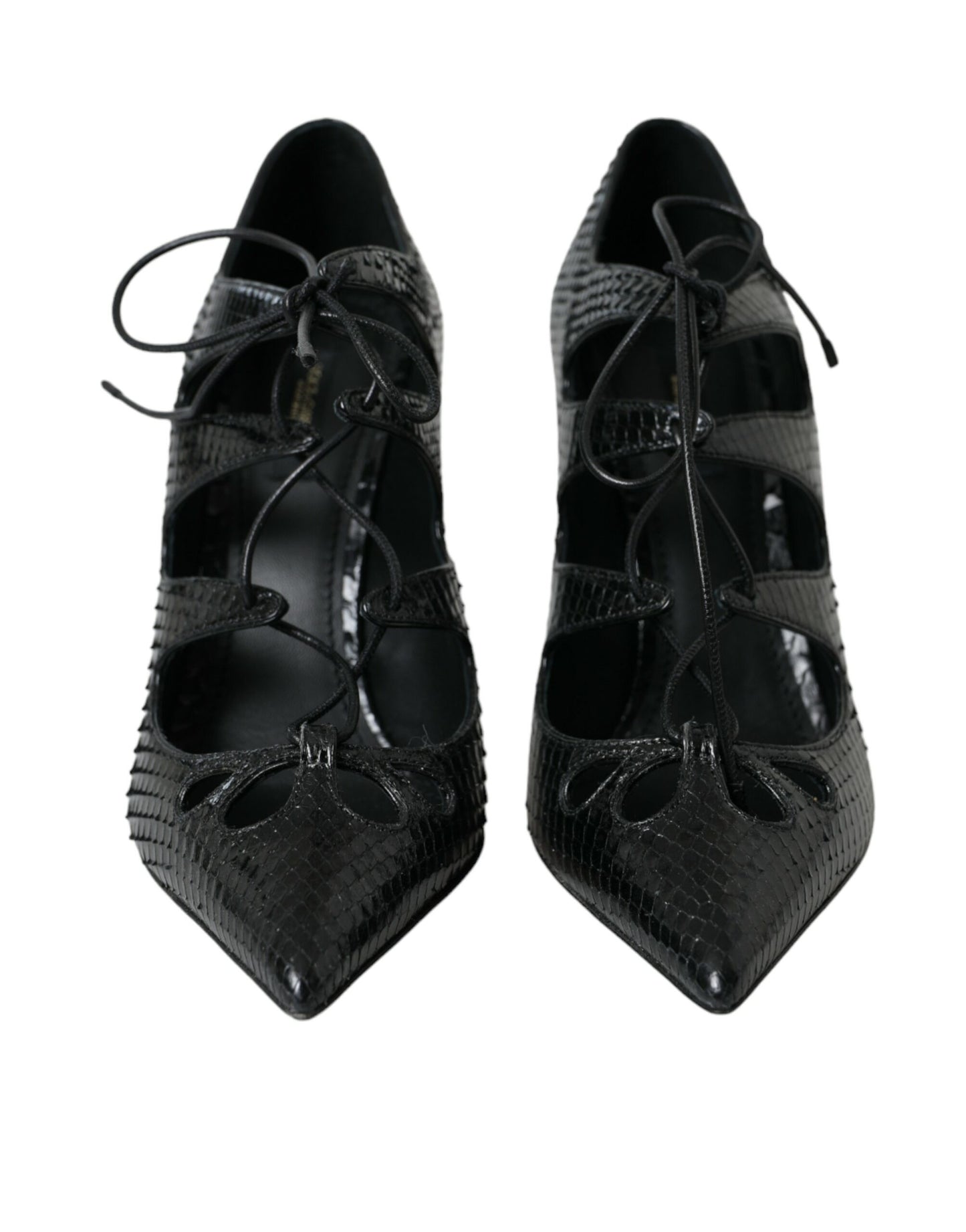 Dolce &amp; Gabbana – Mary-Jane-Pumps aus schwarzem Pythonleder