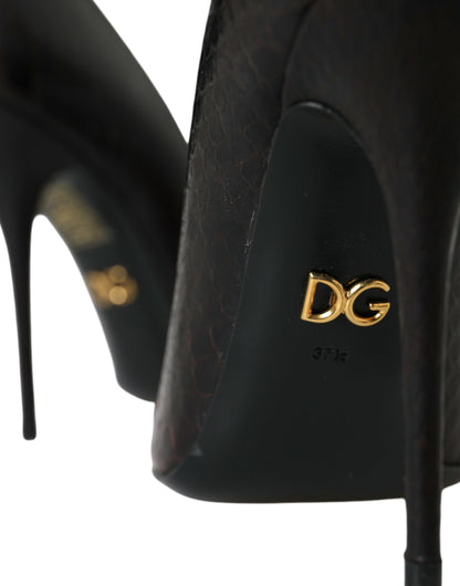 Dolce &amp; Gabbana Multicolor Exotic Leather Heels Pumps Schuhe