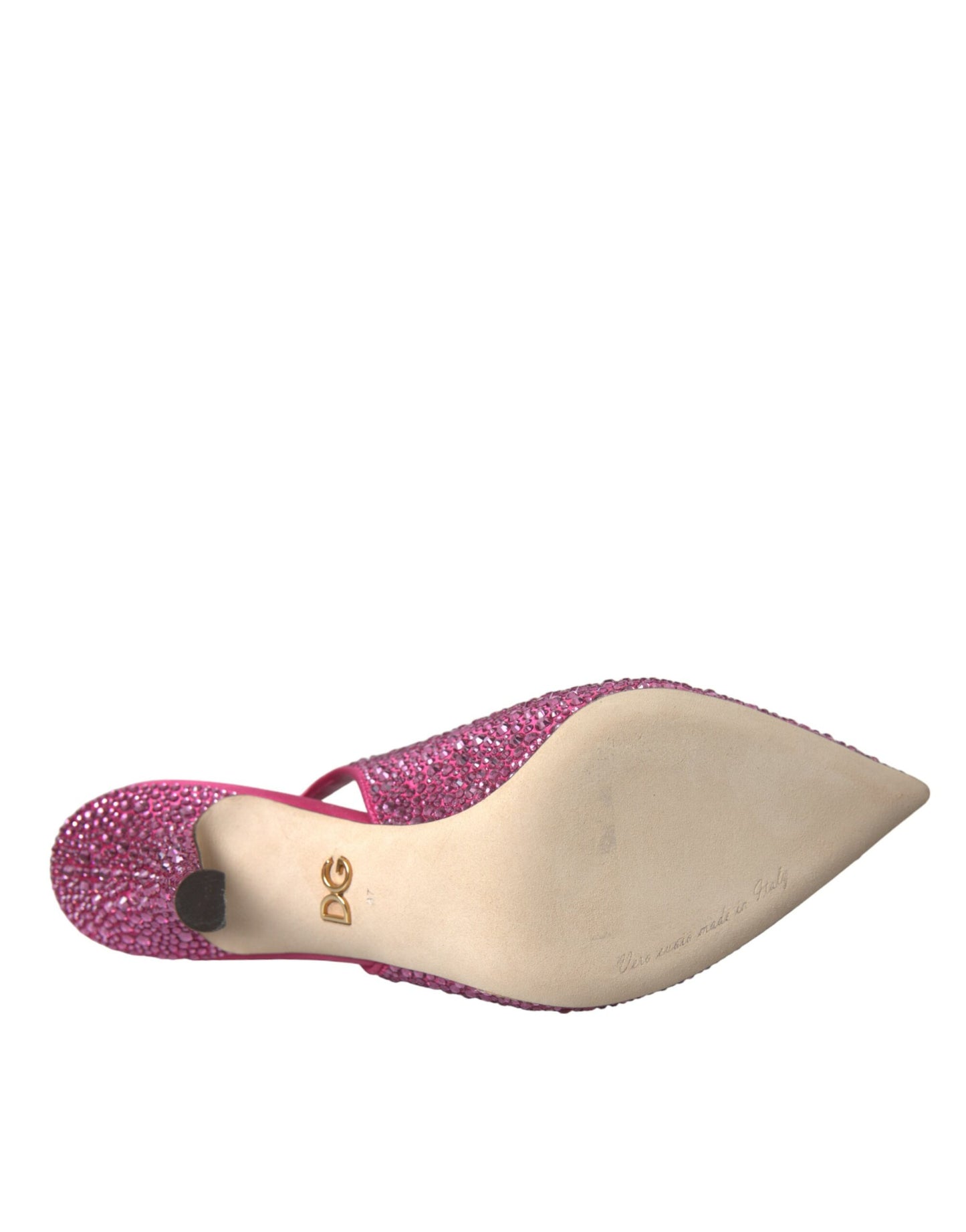 Dolce &amp; Gabbana Pink Slingbacks Kristall Pumps Schuhe