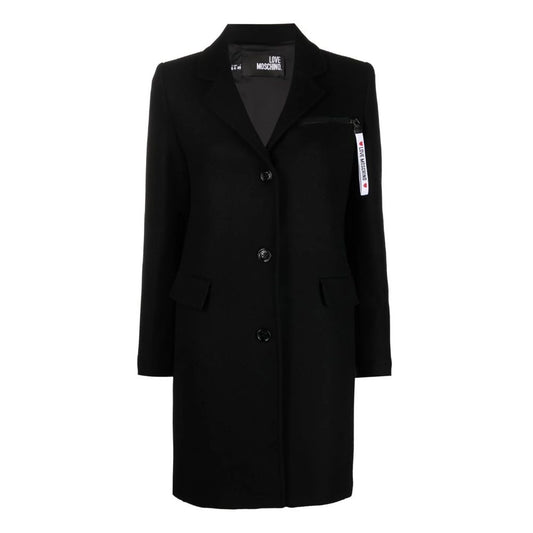 Love Moschino Schwarze Wolljacken und -mäntel