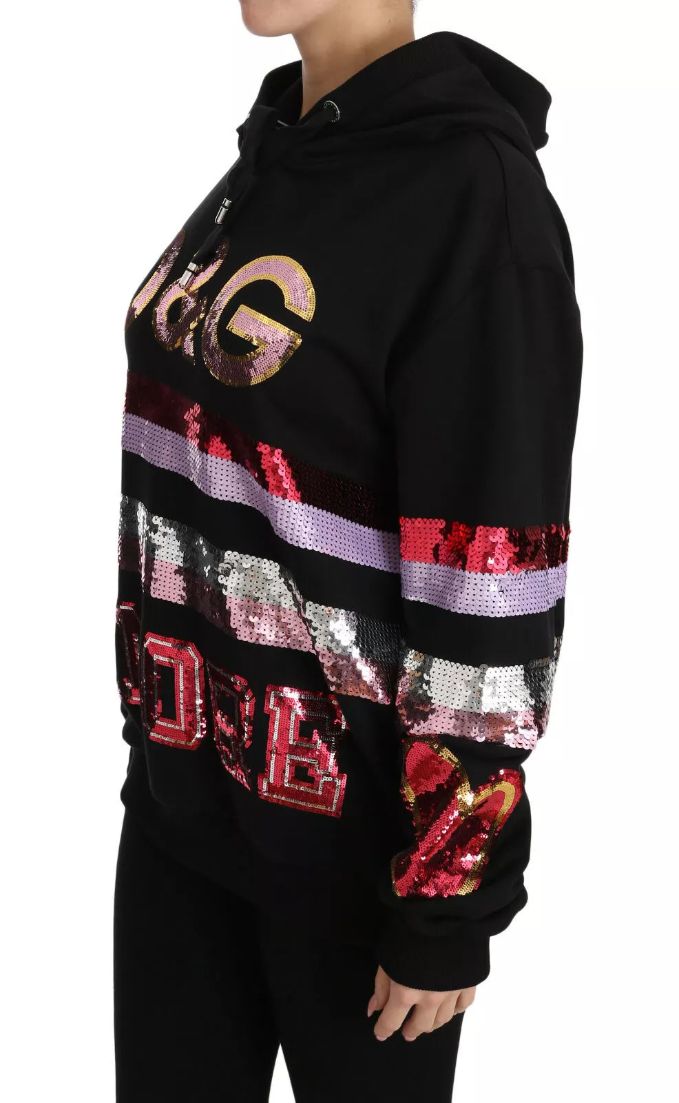Dolce &amp; Gabbana DG Pailletten-Kapuzenpullover