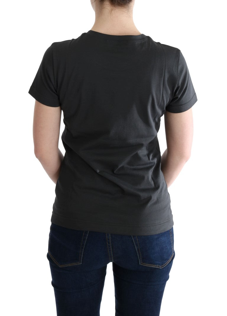 Dolce &amp; Gabbana – T-Shirt aus grauer Baumwolle mit Motiv 2017