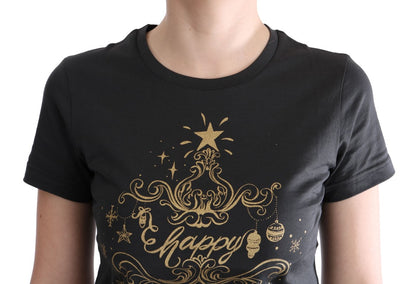 Dolce &amp; Gabbana – T-Shirt aus grauer Baumwolle mit Motiv 2017