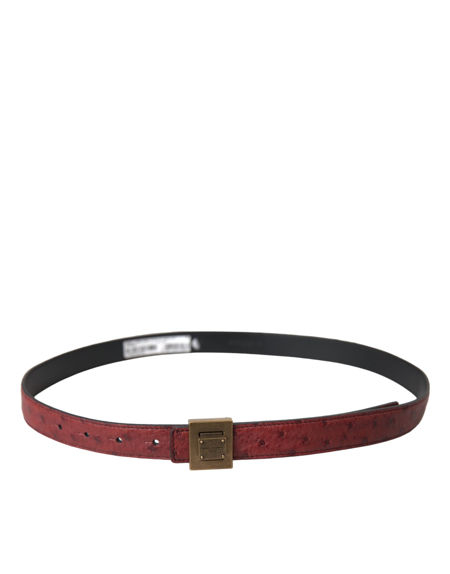 Dolce &amp; Gabbana Brauner Ledergürtel mit quadratischer Metallschnalle