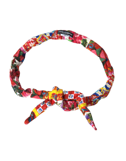 Mehrfarbiger Taillengürtel mit Carretto-Print von Dolce &amp; Gabbana