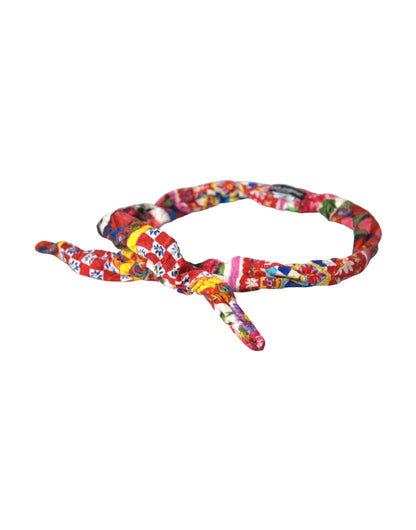 Mehrfarbiger Taillengürtel mit Carretto-Print von Dolce &amp; Gabbana