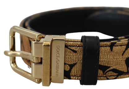 Dolce &amp; Gabbana – Mehrfarbiger Gürtel aus Jacquard-Leder mit Logo-Schnalle