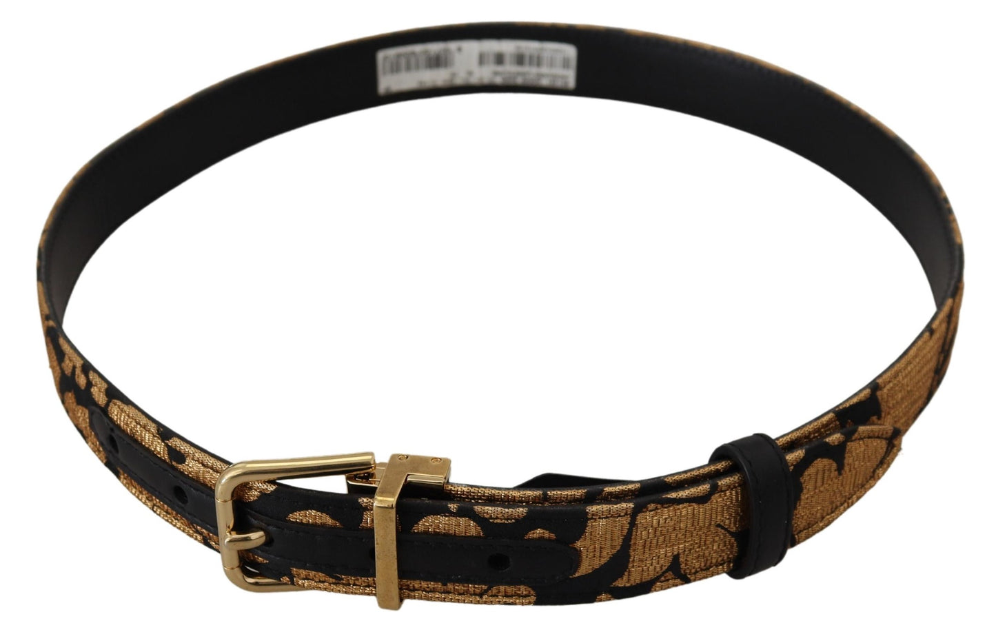 Dolce &amp; Gabbana – Mehrfarbiger Gürtel aus Jacquard-Leder mit Logo-Schnalle