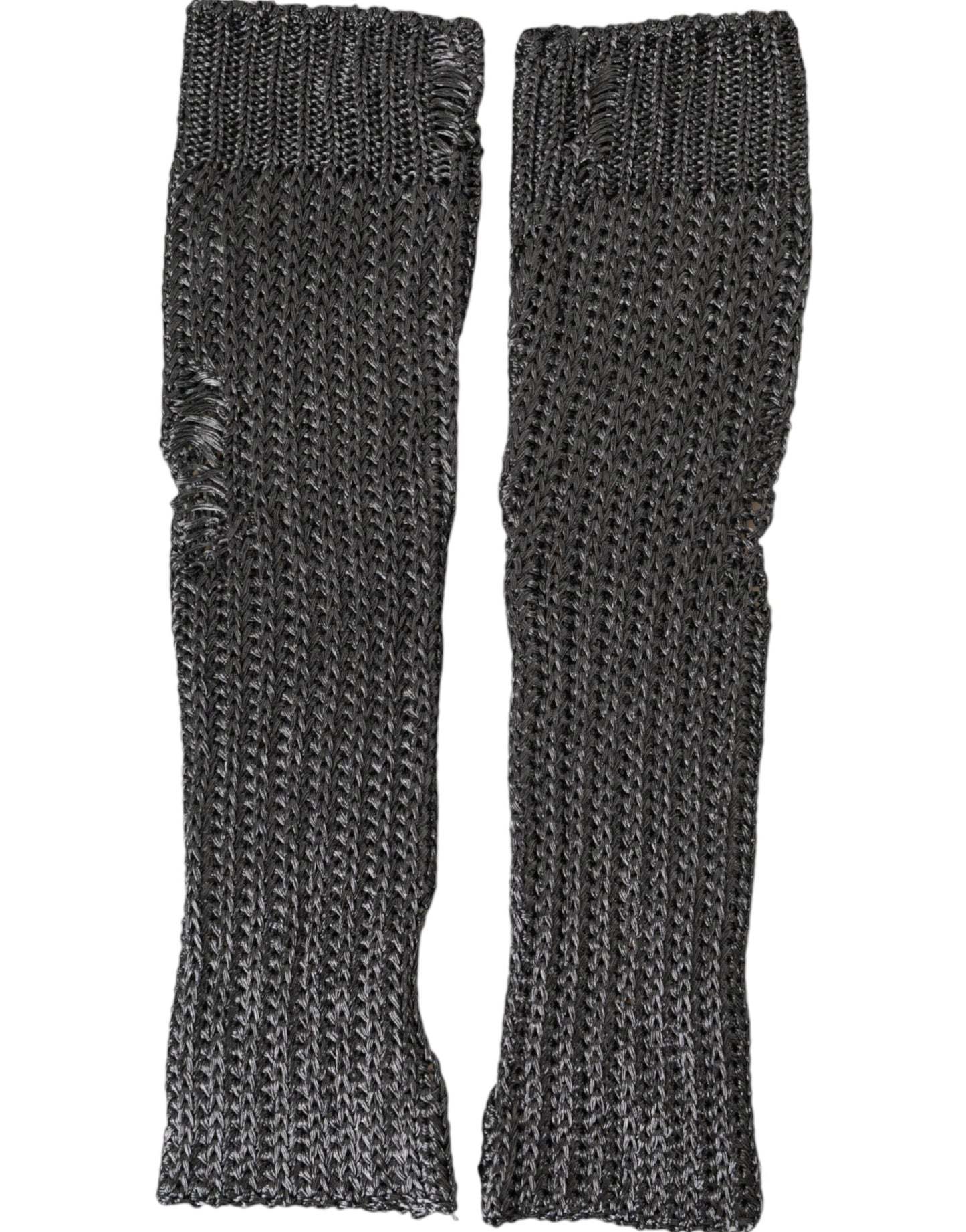 Dolce &amp; Gabbana – Fingerlose Handschuhe aus grauer Viskose