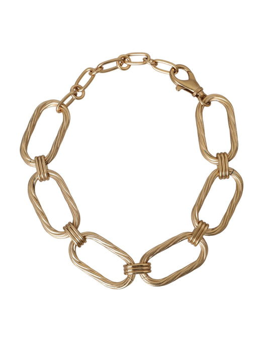 Dolce &amp; Gabbana – Halskette mit großer Gliederkette aus goldfarbenem Messing
