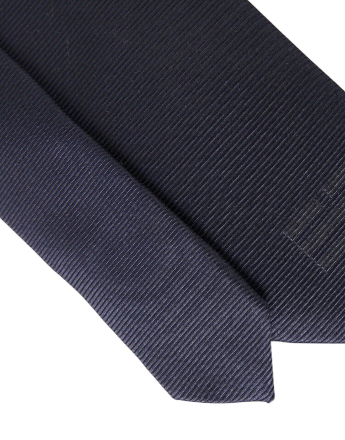 Dolce &amp; Gabbana Blaue, einfarbige, verstellbare Seidenkrawatte Herren