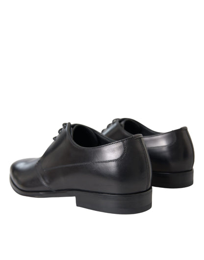 Dolce &amp; Gabbana – Derby-Schuhe aus schwarzem Leder für formelle Anlässe